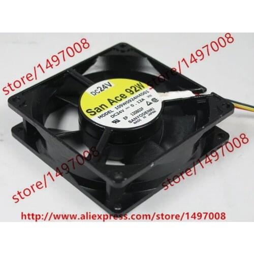 SANYO DENKI 109W0924H4D01 DC 24V 0.12A 92x92x25mm Server Cooling Fan