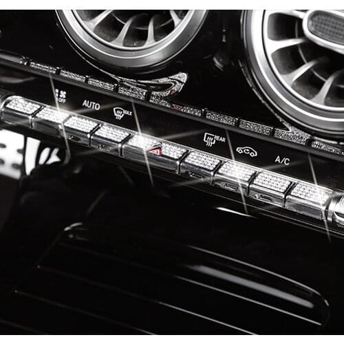 For Mercedes Benz GLA Class GLA200 GLA220 GLA250 2020 2021 Interior Part Air Conditioner Switch Adjust Button Crystal Sticker