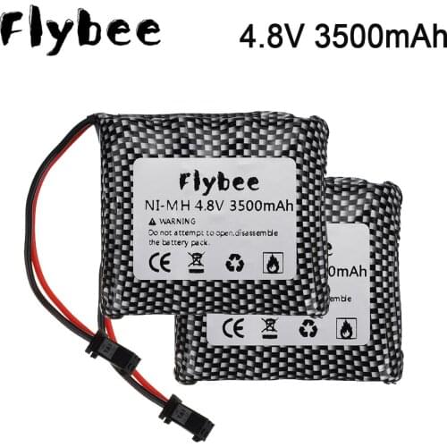 1-5pcs 4.8v 3500mah NiMH Battery For Rc toys Cars Tanks Robots Boats Guns 4.8v Rechargeable Battery 4* AA Battery Pack