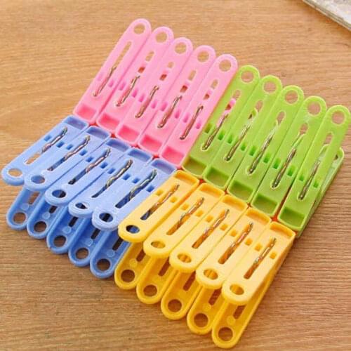1000pcs/lot free shipping windproof clothespins plastic clothes clip Hanger underwear socks drying clip clothespins Hook