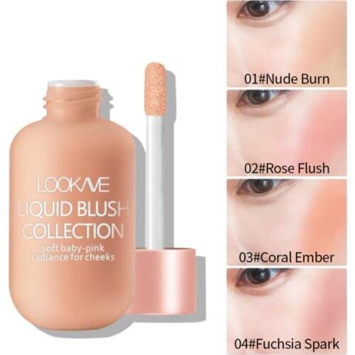 4 Colors LOOKME Face Liquid Blush Naturally Brightens Contour Long-lasting Waterproof Liquid Blush Makeup Cosmetics TSLM1
