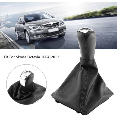 5 Speed Car Gear Shift Knob Gearstick Gaiter Boot Kit For Skoda Octavia 2004 2005 2006 2007 2008 2009 2000 2010 2011 2012
