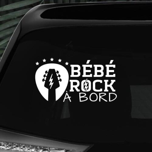 Three Ratels FD547 BABY ROCK ON BOARD BUMPER Car STICKER For Auto Decal Window Waterproof Removable Decor Car-styling