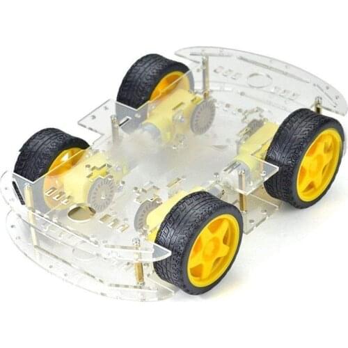 Cheap 2/4WD Robot Smart Car Chassis Kits with Speed Encoder for Arduino 51 DIY Education STEM Robot Smart Car Kit for Student