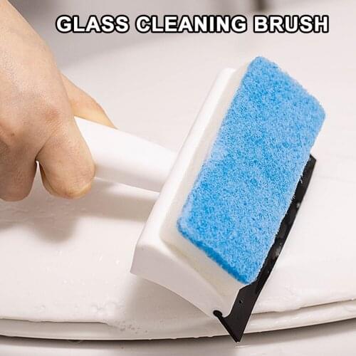 Cleaning Tools Glass Wiper Brush 2 in 1 Tile Cleaner Handle Plastic Windshield Microfiber Auto Window Remover Home Double