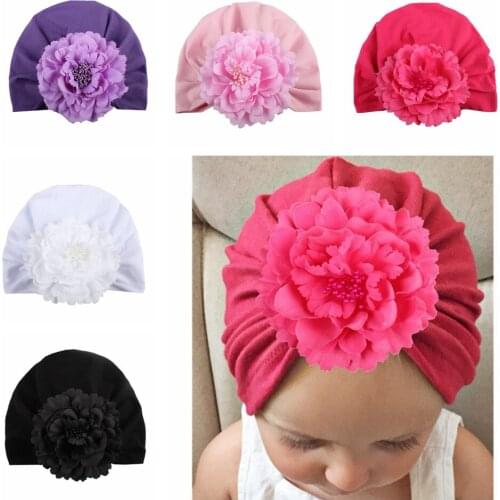 Lovely Big Flower Hats for Child Autumn and Winter Handmade Knotted Indian Caps Clothing Accessories Photography Props