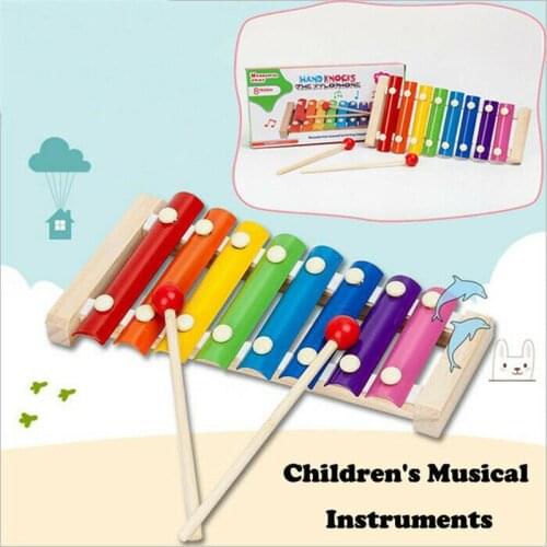 New Baby Kid Wisdom Musical Toys Wooden Hand Knock on Piano Toys Wooden Instrument Childrens Interest Development