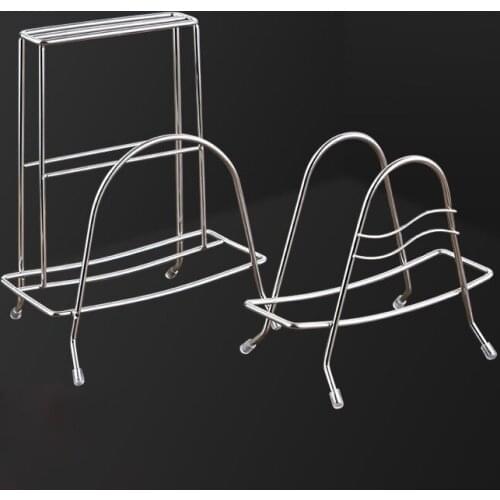 New Stainless Steel Cutting Organizer Board Rack Knife Holder Shelves Desktop Knife Storage Stand Dish Dryer Kitchen Accessories