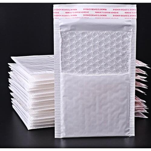 Office Stationery Paper (15 * 18cm + 4cm) 10 Pieces / White Envelope Paper Bubble Bag Foam Collision Postage Delivery Bag