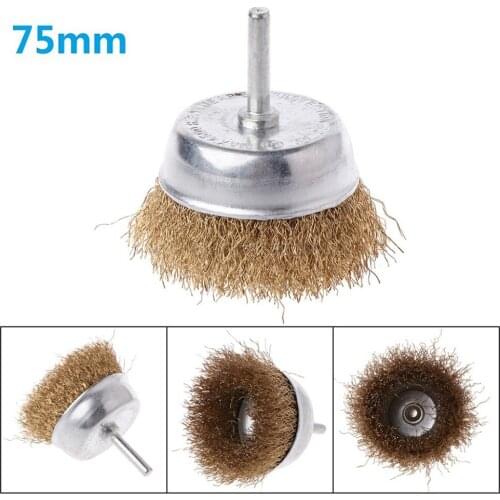 75mm Wire Cup Brush Bowl-shaped Cleaning Edge Blending Professional Tool