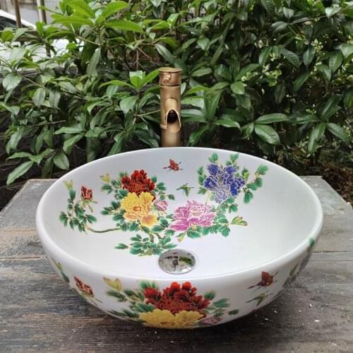 Toilet wash basin, washbasin, household round washbasin, ceramic creative washbasin, single basin, white