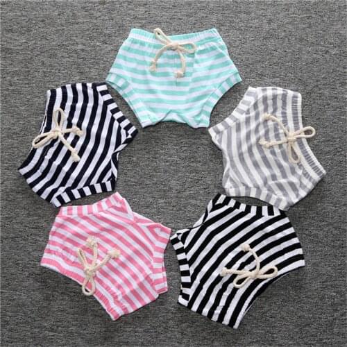 RK-133 New arrival baby boys girls shorts children boy girls cotton bloomers kids' shorts top quality striped baby bloomers