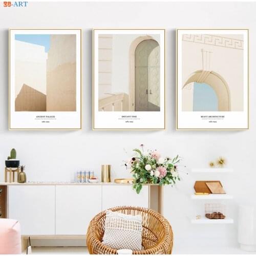 Nordic Gallery Print Classical Architecture Poster Canvas Painting Modern Wall Art Wall Pictures for Living Room Home Decoration