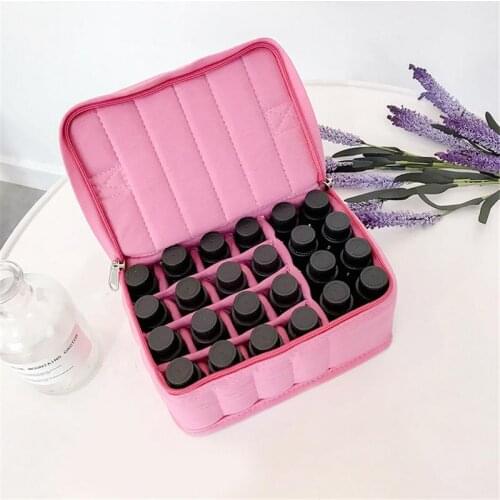17 Bottle 15ml Portable Essential Oil Storage Bag Carrying Holder Box Travel Nail Polish Organizer Storage Case outdoor oil case