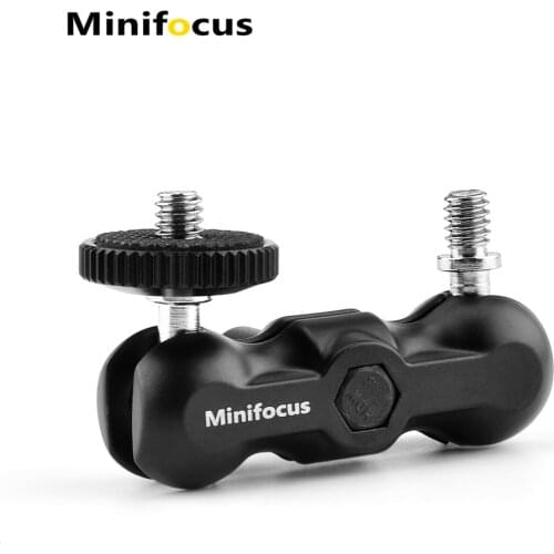 Universal Magic Arms with Small Ballhead For Camera Cage Top Plate Handle Monitor Video Light Double 1/4'' Ball Head Arm Mount