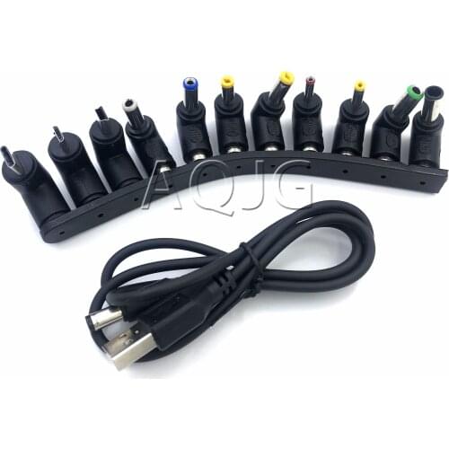 USB to DC Power Cable 5.5 * 2.1mm Jack 5V Charging Cord with 7 Connector Adapter for CCTV Cameras HUB Splitter LED Lights TV Box