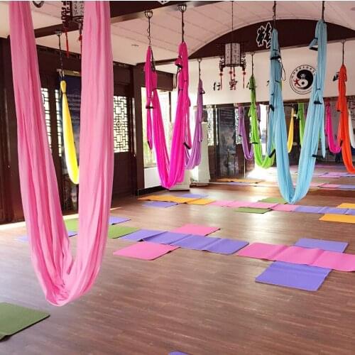 Aerial Yoga Hammock 5Mx2.8M Premium Aerial Silk Fabric Yoga Swing for Antigravity Yoga Inversion indoor swing
