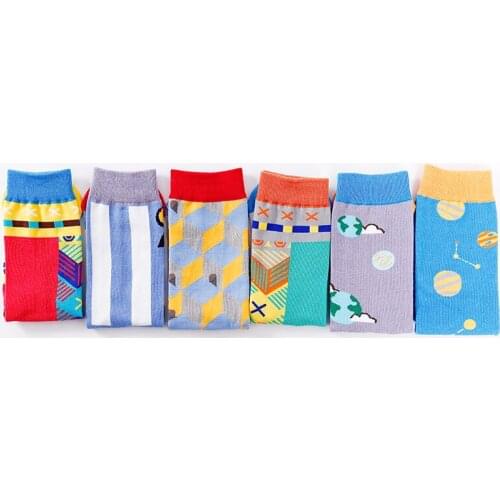 YZ-S-ZZ-0100 Creative socks with animal fruitMiddle stockings lovers stockings AB asymmetric stockings Halloween trading socks