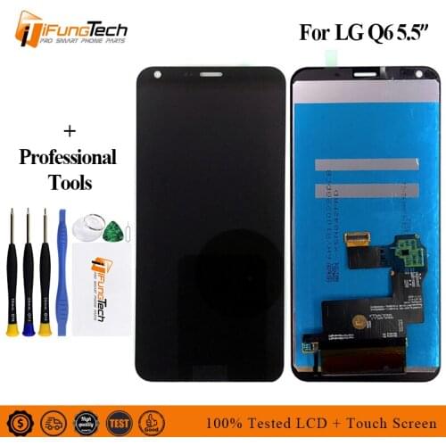 5.5" New LCD For LG Q6 M700N M700A With Frame Display Touch Screen For LG M700DSK M700AN Digitizer Assembly Repair Parts +Tested
