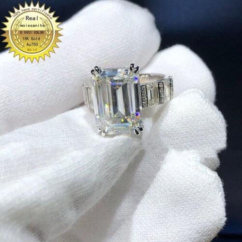 18K goldr ring 3ct DVVS moissanite ring Engagement&Wedding Jewellery with certificate 0066