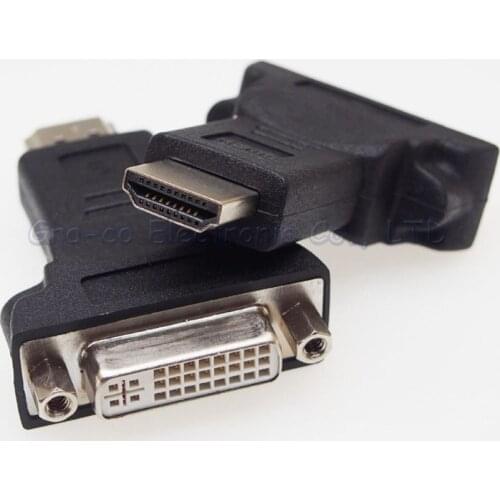 2pcs/lot High quality HDMI A male to 24+5 DVI female adapter HDMI signal DVI signals Mutual Convert