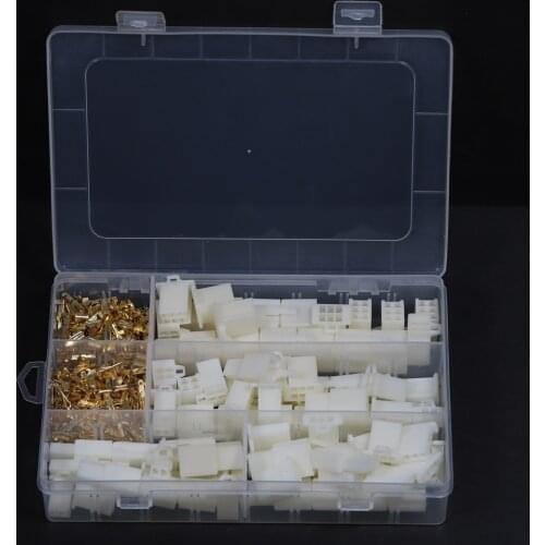 40 Set Practical Auto Electrical 2 3 4 6 Pin 2.8 mm Wire Terminal Connector with Fixed Hook Male Female Terminals HOT