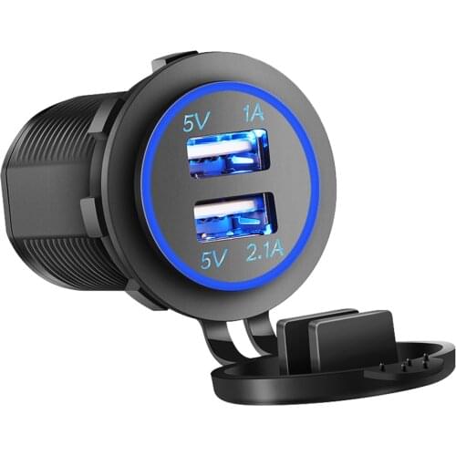 Car LED Cigarette Lighter Dual USB Charger for Volkswagen VW Polo Tiguan Passat B6 B7 B8 T5 T6 Golf UP Vento Arteon Touareg