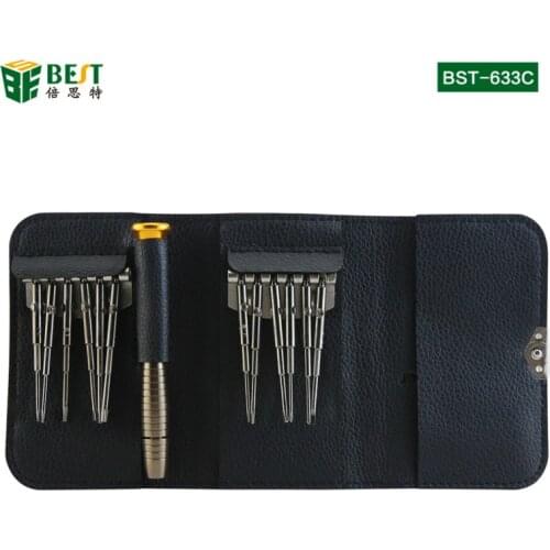 BST-633C 13 in 1 Multifunctional professional precision pocket portable DIY hand magnetic Mini screwdriver tools for iphoe