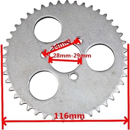T8F 44T Scooter Chain Sprocket Electric/Gas Scooter Rear Sprocket T8F Chain-Plate (Scooter Spare Parts)