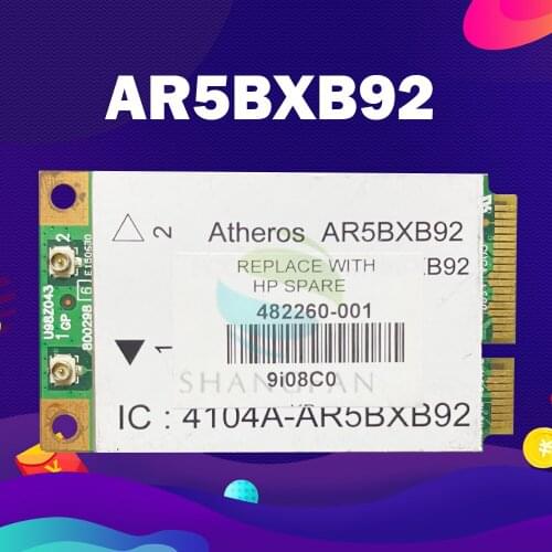 Atheros Dual Band AR9280 AR5BXB92 300Mbps Mini PCI-e WLAN Wireless Card