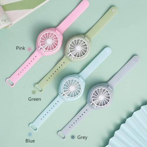 Electric Portable Mini Watch Fan Handheld Third Gear Speed USB Fan For Home Office Outdoor Travel Little Fan Gift