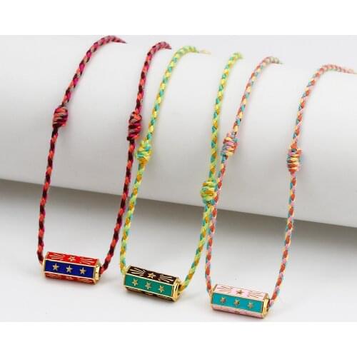 Wish Card 1 Pcs Copper Enamel Lucky Eye Pendant Necklace For Women Fashion Charm Jewelry Womens Necklace Choker Party Gift 2021