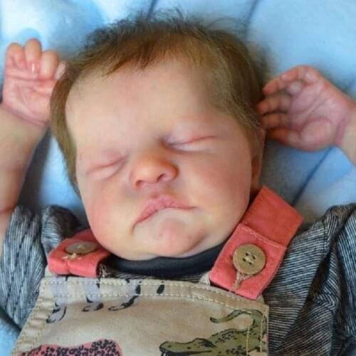 20 Inch 51CM Realistic Newborn Fabric Body Bebe Reborn Doll Unpainted Unfinished Doll Parts DIY Blank Doll Kit