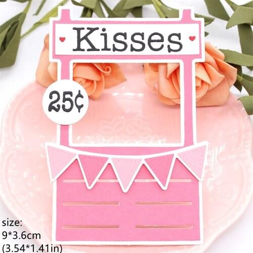 KSCRAFT Kissing Booth Metal Cutting Dies Stencils for DIY Scrapbooking Decorative Embossing DIY Paper Cards