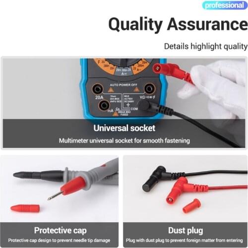 Multimeter 1000V Test Lead Probe Silicone Flame Retardant Wire Pen Cable Needle PT1033