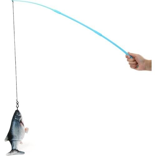Soft Plush Electric 3D Fish Simulation Fish USB Jumping Fish Toys Electric Carp with Remote Control or Fishing Rod