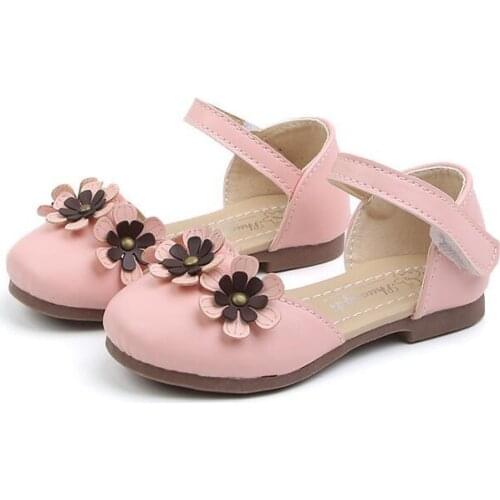 New Summer Style Kids Sandals For Girls Hollow Out Leather Princess Shoes Kids Beach Sandals Baby Toddler Shoe
