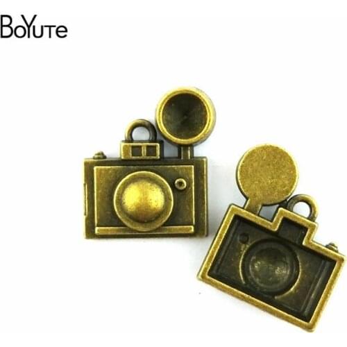 BoYuTe (20 Pieces /lot) 22*25MM Antique Bronze Plated Alloy Camera Charm Pendant Diy Metal Bracelet Necklace Jewelry Findings