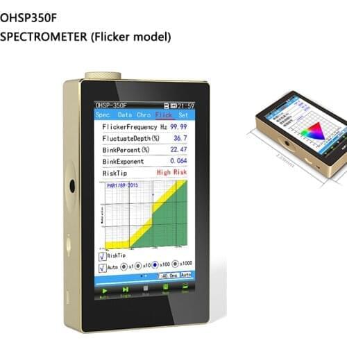 OHSP350F Flicker Tester Portable Spectrometer for CCT CRI Lux Flicker