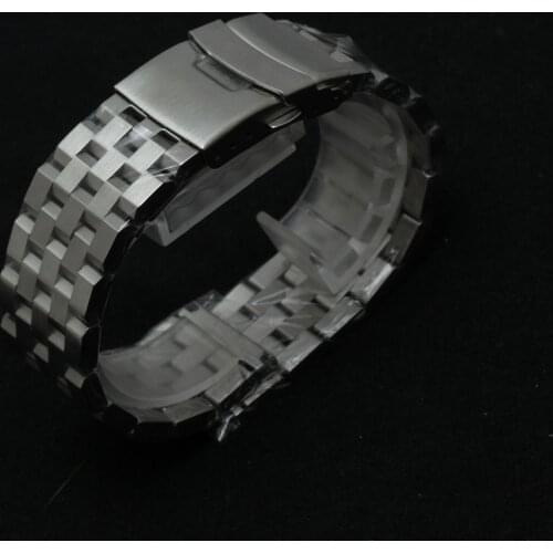 18mm 20mm 22mm 24mm 26mm Silver Watchband Bracelet Strap Unpolished matte Stainless steel wrist BUCKLE Watch Band for men women