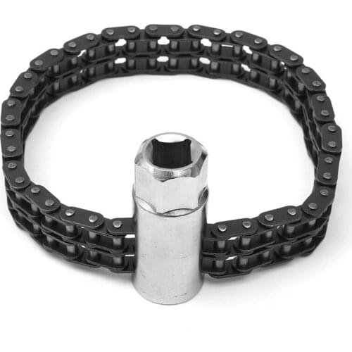 Chain Allen Key Chain Type Oil Filter Wrench with 1/2 Inch 17mm Deep Socket for Most Cars And Light Trucks Separate Very Fast