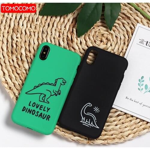 Cute Cartoon Dinosaur Memes Silicone Frosted Matte Candy Soft Case Fundas Capas Cover For iPhone 11 12 7 7Plus 8 X XR XS Max