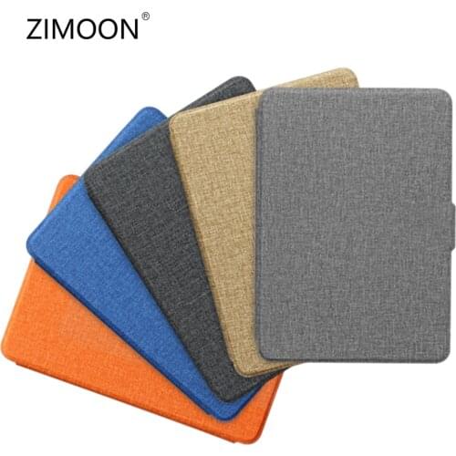 For All-New Kindle 10th 2019 Case Cloth Texture PU Leather Smart Case PC Back Hard Cover for Kindle 10th J9G29R 2019 Shell