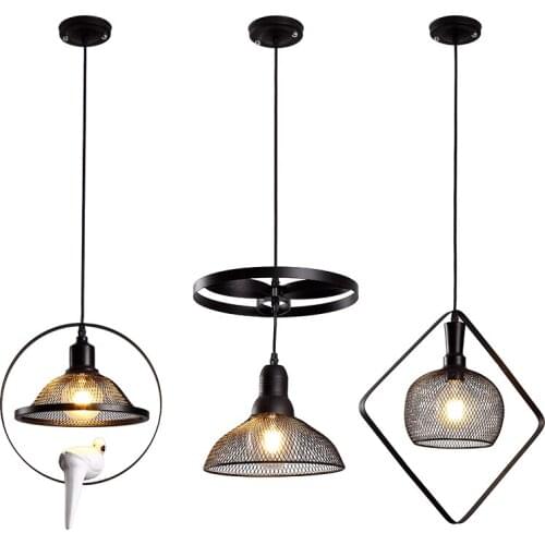 Modern European iron Pendant Lights led lamp fashion living room E27 bulb Pendant lamps led lustre lighting Pendant lamp Z20