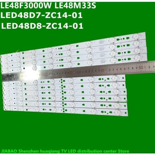 10Pieces/set LED Backlight strip For Hai er LE48F3000W LE48M33S Light Bar LED48D7-ZC14-01 LED48D8-ZC14-01