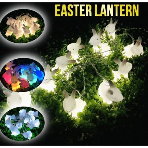 LED Easter Bunny Strings Patio Room Window Decoration Party LED lights Pendant Leisure personality novel Convenience practical