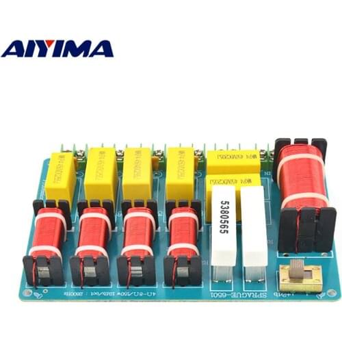 AIYIMA 300W Treble Bass Speaker 5 Way Crossover Audio One Tweeter Four Woofer Divider Professional KTV Stage Speaker Crossover