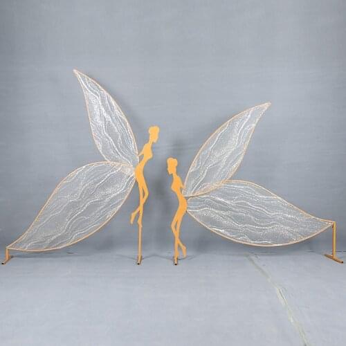 Wedding iron props angel elves ornaments wedding scene stage layout decoration window Mei Chen pendant elf christmas decoration