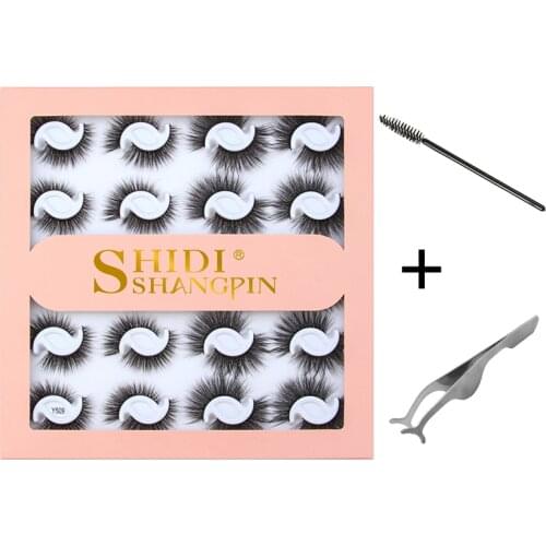 10/20 Pairs 3D Mink Lashes Fluffy Natural Long False Eyelashes Dramatic Soft Wispy Volume Cross Reusable Eyelash Set MaKeup