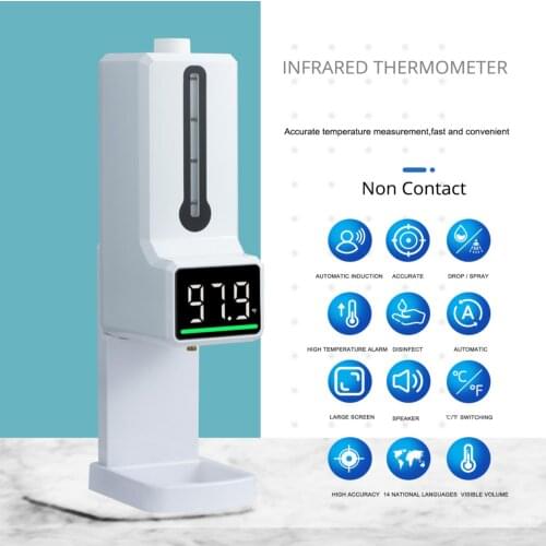 2021NEW Q7 MAX Wall-mounted thermometer with Soap Dispenser,with alarm, suitable for use in offices,home schools and communities